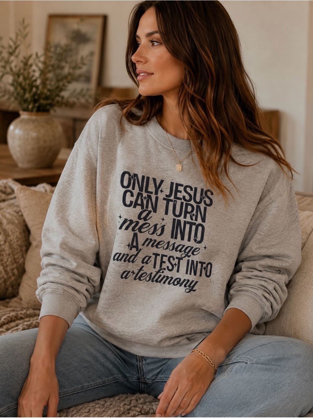 Only Jesus Can Sweatshirt NWT Large